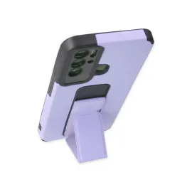 Newface Tecno Pova Neo Kılıf Mega Standlı Silikon - Lila