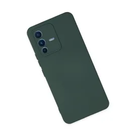 Newface Vivo V23 5G Kılıf Nano Içi Kadife Silikon - Koyu Yeşil