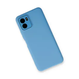 Newface Vivo Y15S Kılıf Lansman Glass Kapak - Mavi