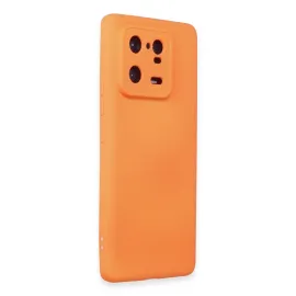Newface Xiaomi Mi 13 Pro Kılıf Nano Içi Kadife Silikon - Turuncu