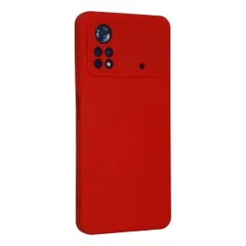 Newface Xiaomi Poco X4 Pro 5G Kılıf Nano Içi Kadife Silikon - Kırmızı