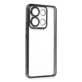 Newface Xiaomi Poco X6 Pro Kılıf Razer Lensli Silikon - Siyah