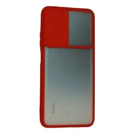 Newface Xiaomi Redmi Note 10 Kılıf Palm Buzlu Kamera Sürgülü Silikon - Kırmızı