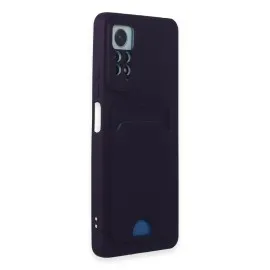 Newface Xiaomi Redmi Note 11 Pro Kılıf Kelvin Kartvizitli Silikon - Derin Mor