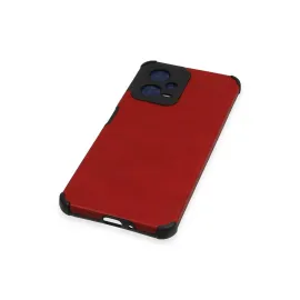 Newface Xiaomi Redmi Note 12 5G Kılıf Loop Deri Silikon - Kırmızı