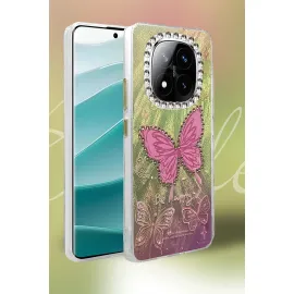 Newface Xiaomi Redmi Note 14 Pro 4G Kılıf Blade Aynalı Desenli Kapak - Desen 8