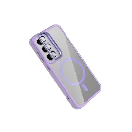 Joko Samsung Galaxy S25 Remim Lensli Magsafe Standlı Kapak - Lila