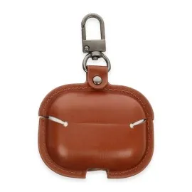 Newface Airpods Pro 2 (2.nesil) Çanta Deri Kılıf - Taba