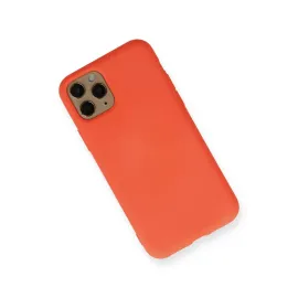 Newface Iphone 11 Pro Kılıf Nano Içi Kadife Silikon - Turuncu