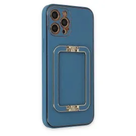 Newface Iphone 12 Pro Max Kılıf Coco Elit Kapak - Mavi