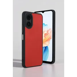 Newface Oppo A38 Kılıf Aras Deri Kapak - Pudra