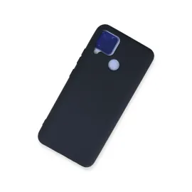 Newface Realme C15 Kılıf Nano Içi Kadife Silikon - Lacivert