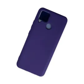 Newface Realme C15 Kılıf Nano Içi Kadife Silikon - Mor