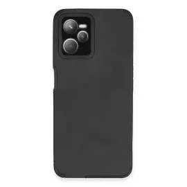 Newface Realme C35 Kılıf Loop Deri Silikon - Siyah