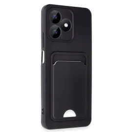 Newface Realme Note 50 4G Kılıf Kelvin Kartvizitli Silikon - Siyah