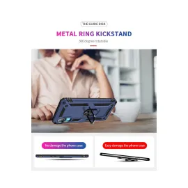 Newface Samsung Galaxy A02 Kılıf Sofya Yüzüklü Silikon Kapak - Lacivert