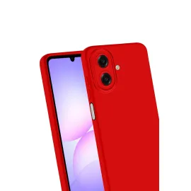 Newface Samsung Galaxy A07 Nano Içi Kadife Silikon - Kırmızı