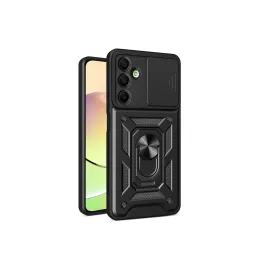 Newface Samsung Galaxy A16 5G Kılıf Pars Lens Yüzüklü Silikon - Siyah