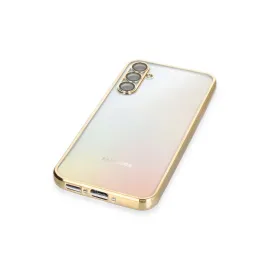 Newface Samsung Galaxy A54 5G Kılıf Razer Lensli Silikon - Gold