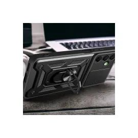 Newface Samsung Galaxy A56 Kılıf Pars Lens Yüzüklü Silikon - Lacivert