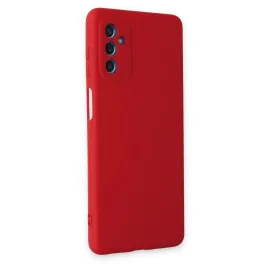 Newface Samsung Galaxy M52 5G Kılıf Nano Içi Kadife Silikon - Kırmızı