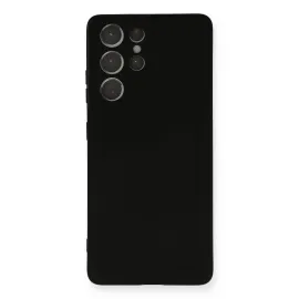 Newface Samsung Galaxy S21 Ultra Kılıf Nano Içi Kadife Silikon - Siyah