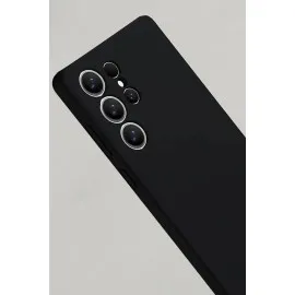 Newface Samsung Galaxy S25 Ultra Kılıf Nano Içi Kadife Silikon - Siyah