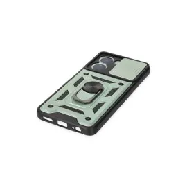 Newface Vivo Y16 Kılıf Pars Lens Yüzüklü Silikon - Yeşil