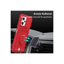 Newface Xiaomi Poco X5 5G Kılıf Zuma Kartvizitli Yüzüklü Silikon - Lacivert