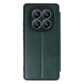 Newface Xiaomi Redmi Note 14 Pro 5G Kılıf Flip Cover - Koyu Yeşil