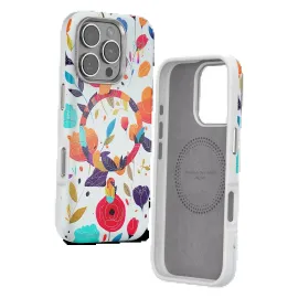 Onegif Iphone 16 Pro Flower Series Magsafe Kapak - Beyaz