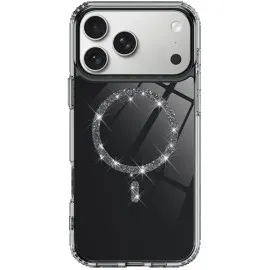 Newface Apple Iphone 17 Pro Live Diamond Magsafe Kapak - Siyah