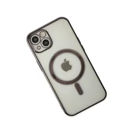 Newface Iphone 14 Plus Kılıf Magneticsafe Lazer Silikon - Siyah