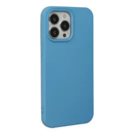 Newface Iphone 14 Pro Max Kılıf Nano Içi Kadife Silikon - Mavi