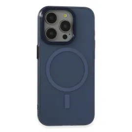 Newface Iphone 15 Pro Kılıf Anka Pc Magneticsafe Sert Metal Kapak - Lacivert