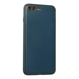 Newface Iphone 7 Plus Kılıf Coco Deri Silikon Kapak - Mavi