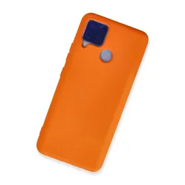 Newface Realme C15 Kılıf Nano Içi Kadife Silikon - Turuncu