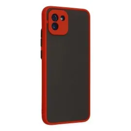 Newface Samsung Galaxy A03 Kılıf Montreal Silikon Kapak - Kırmızı