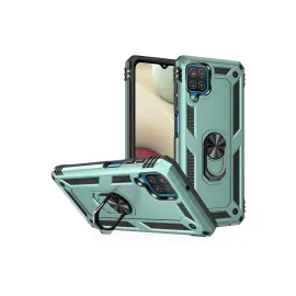 Newface Samsung Galaxy A22 Kılıf Sofya Yüzüklü Silikon Kapak - Yeşil