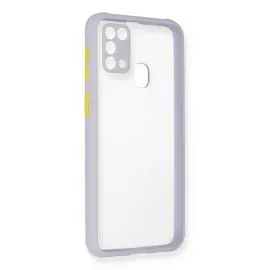 Newface Samsung Galaxy M31 Kılıf Miami Şeffaf Silikon - Lila