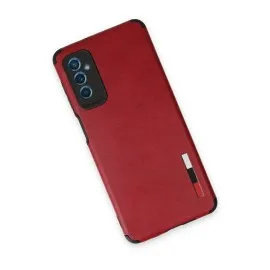 Newface Samsung Galaxy M52 5G Kılıf Loop Deri Silikon - Kırmızı