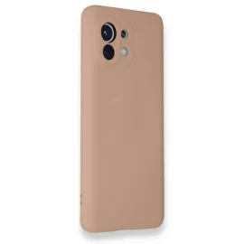 Newface Xiaomi Mi 11 Kılıf Nano Içi Kadife Silikon - Pudra