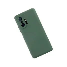 Newface Xiaomi Mi 11T Pro Kılıf Nano içi Kadife Silikon - Koyu Yeşil