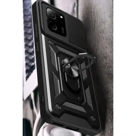 Newface Xiaomi Mi 13T Pro Kılıf Pars Lens Yüzüklü Silikon - Yeşil