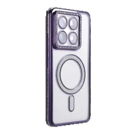 Newface Xiaomi Mi 14T Pro Joke Simli Magneticsafe Kılıf - Derin Mor