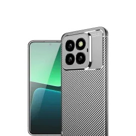 Newface Xiaomi Mi 14T Pro Kılıf Auto Focus Karbon Kapak - Gri
