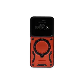 Newface Xiaomi Poco C61 Kılıf Joy Lens Standlı Kapak - Kırmızı