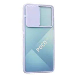 Newface Xiaomi Poco F3 Kılıf Palm Buzlu Kamera Sürgülü Silikon - Lila