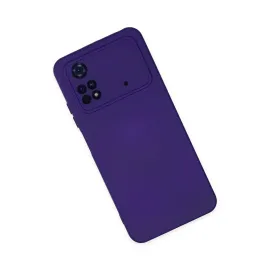 Newface Xiaomi Poco M4 Pro 4G Kılıf Nano Içi Kadife Silikon - Mor