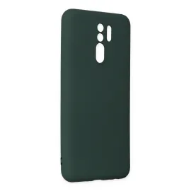 Newface Xiaomi Redmi 9 Kılıf Nano Içi Kadife Silikon - Koyu Yeşil